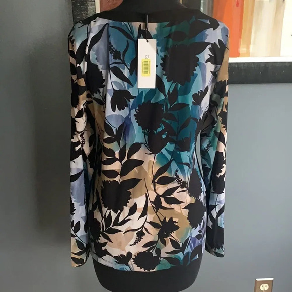 Calvin Klein foliage silhouette vegan leather top - Picture 5 of 6